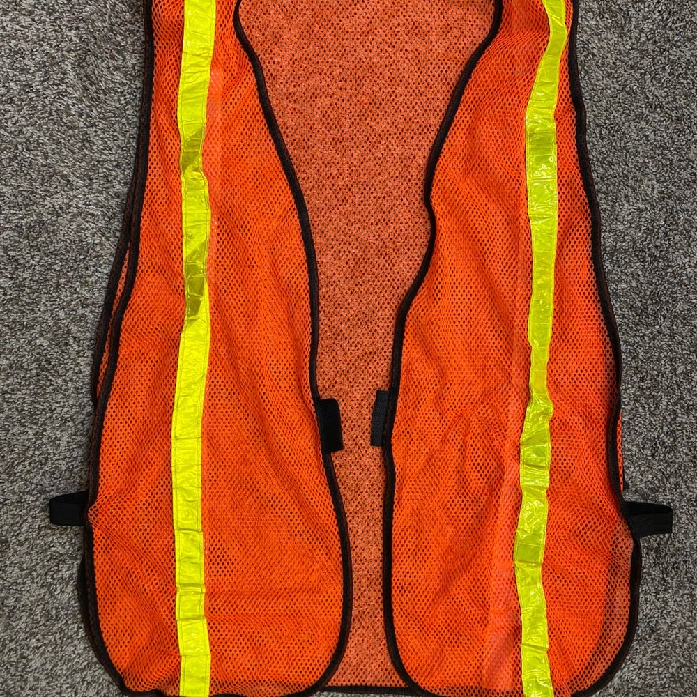 High Visibility Safety Vest - Orange and Yellow